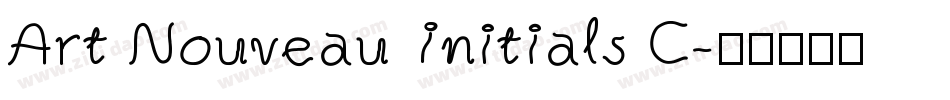 Art Nouveau Initials C字体转换
